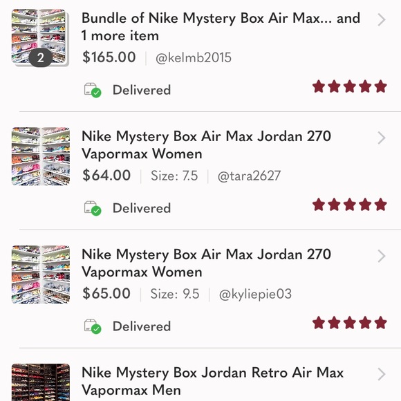 NEW Nike Mystery Box Air Max Jordan 270 Vapormax Dunk Flyknit Women - Picture 9 of 10